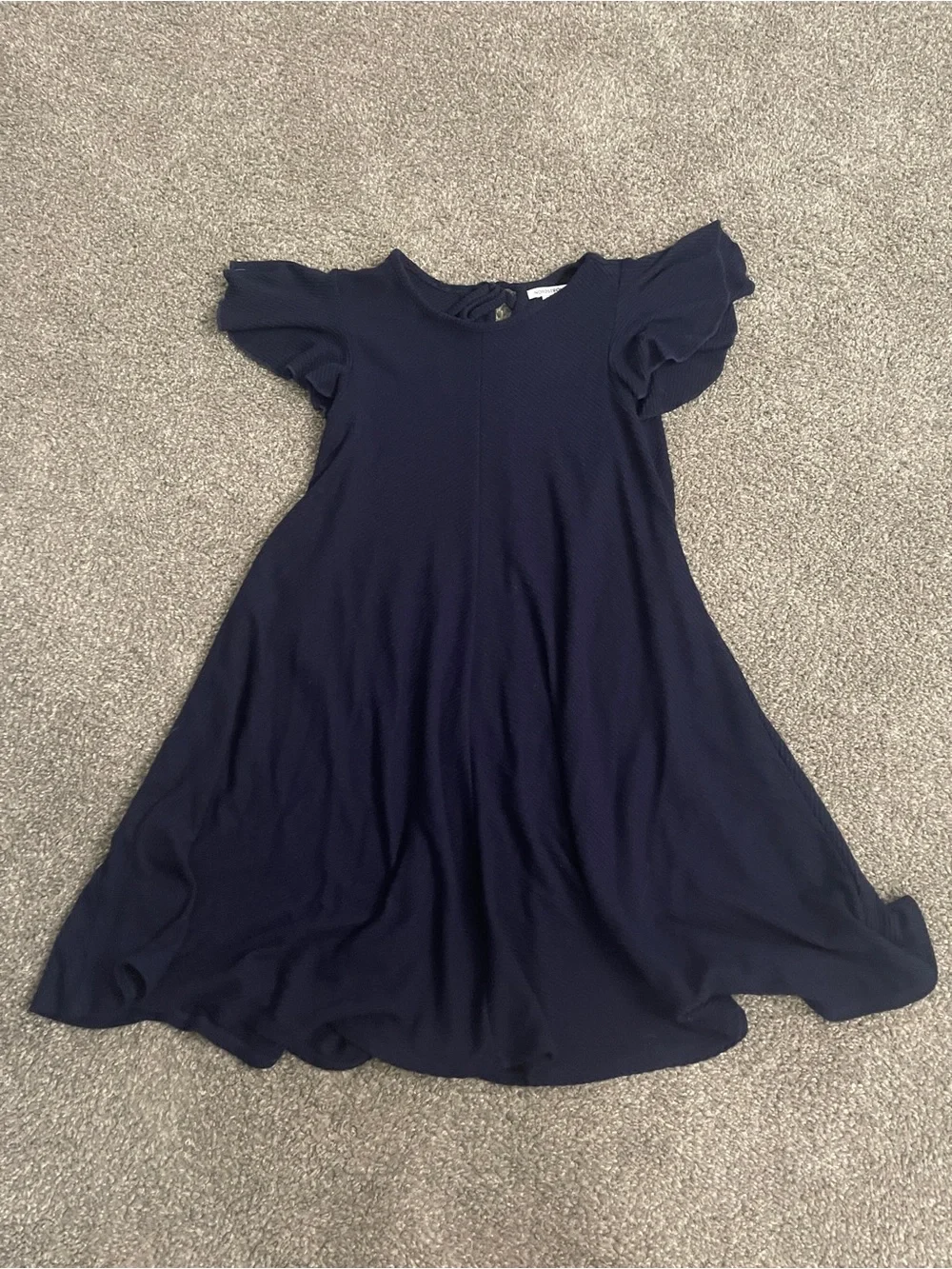 Nordstrom Navy Flutter-Sleeve A-Line Dress for Kids